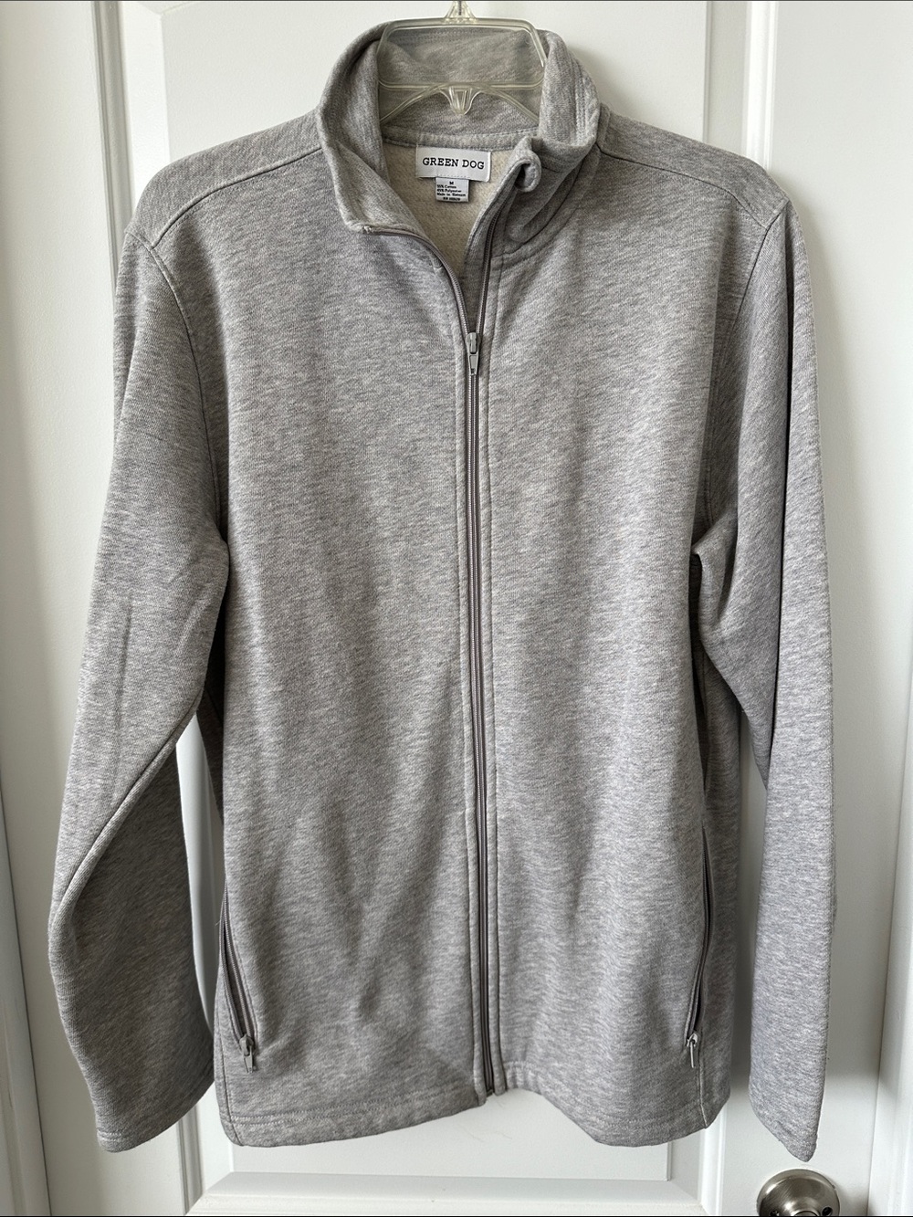 Greendog Men's Light Heather Gray Full-Zip Sweater Jacket